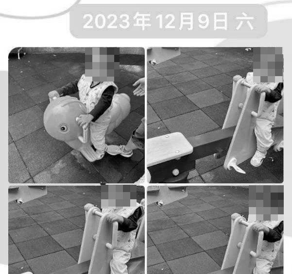照片中的男童2023年9月仍有嬰兒肥，隔了3個月卻爆瘦、笑容消失。 圖：翻攝親友臉書