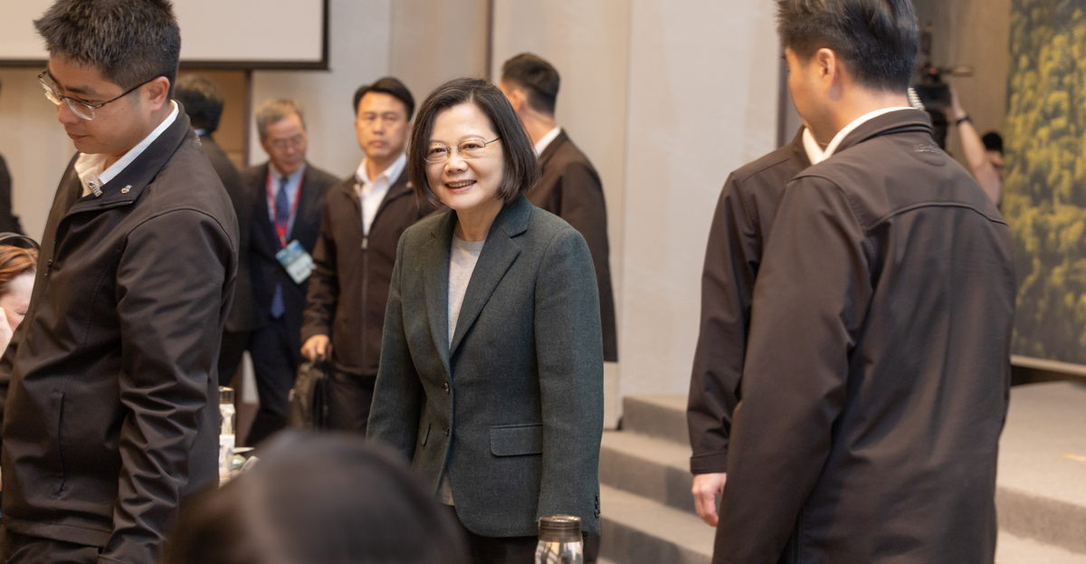 蔡英文出席ESG永續台灣國際高峰會。 圖：總統府提供