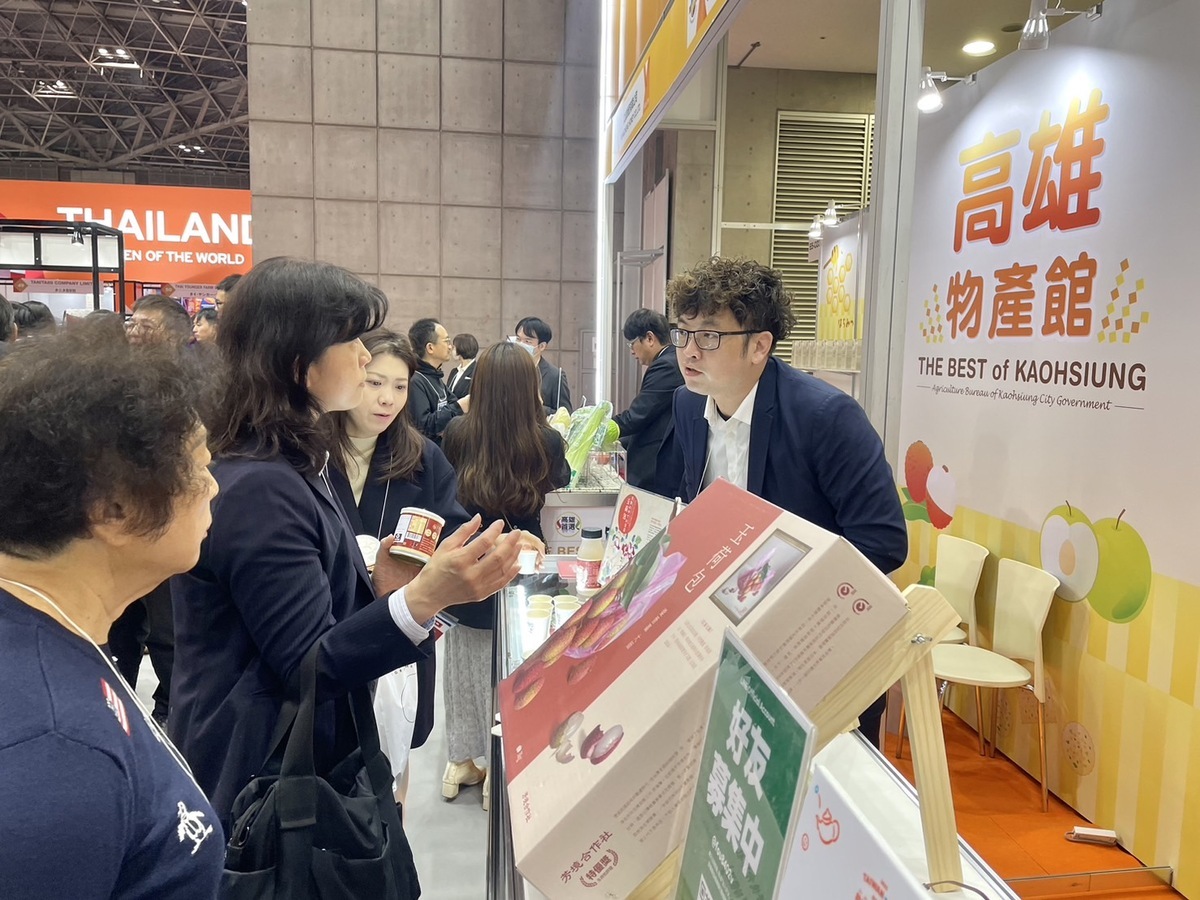 「東京國際食品展」高雄物產館詢問度超高。 圖：高雄市農業局/提供