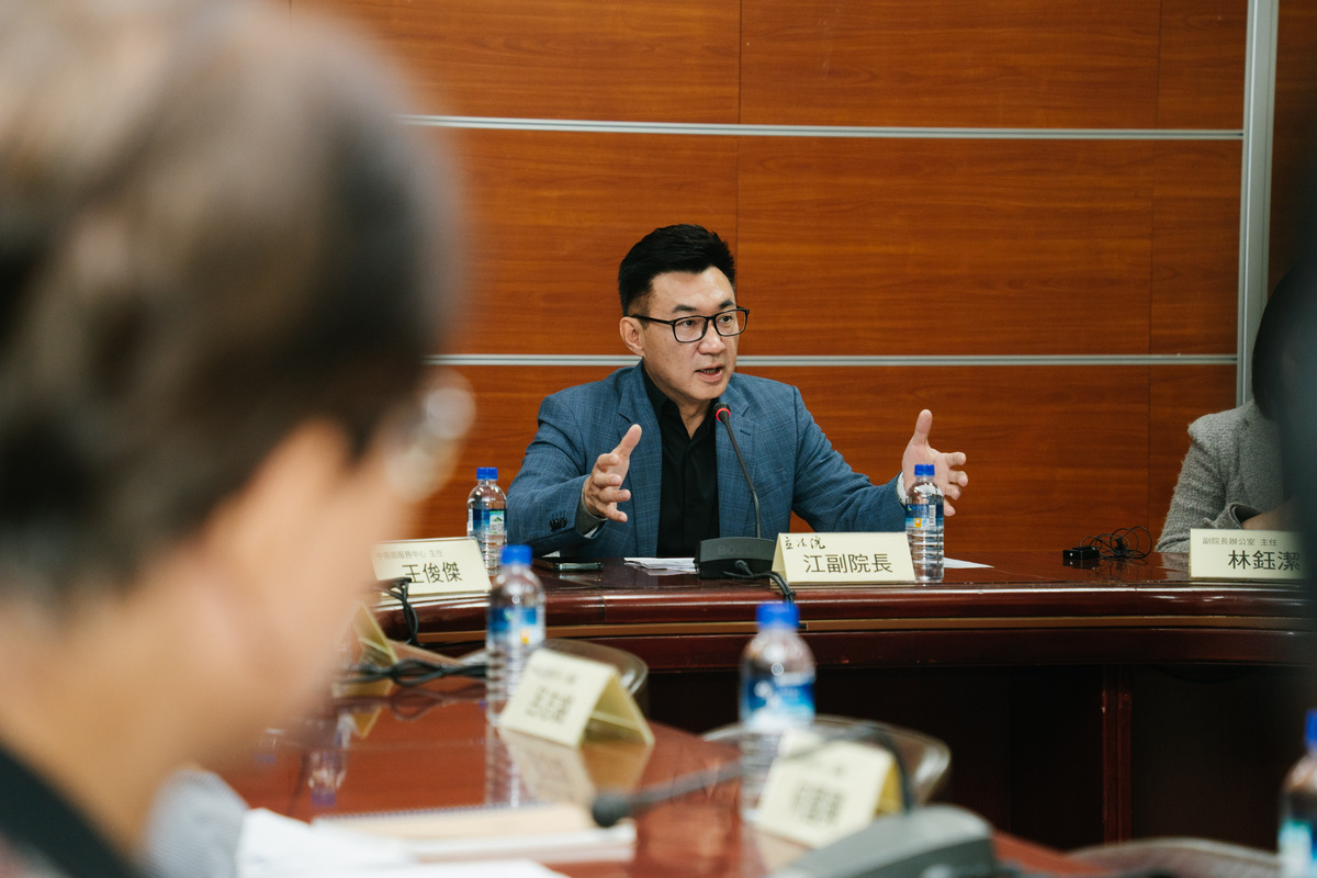 江啟臣是首位走進議政園區的國民黨籍副院長。 圖：江啟臣辦公室/提供