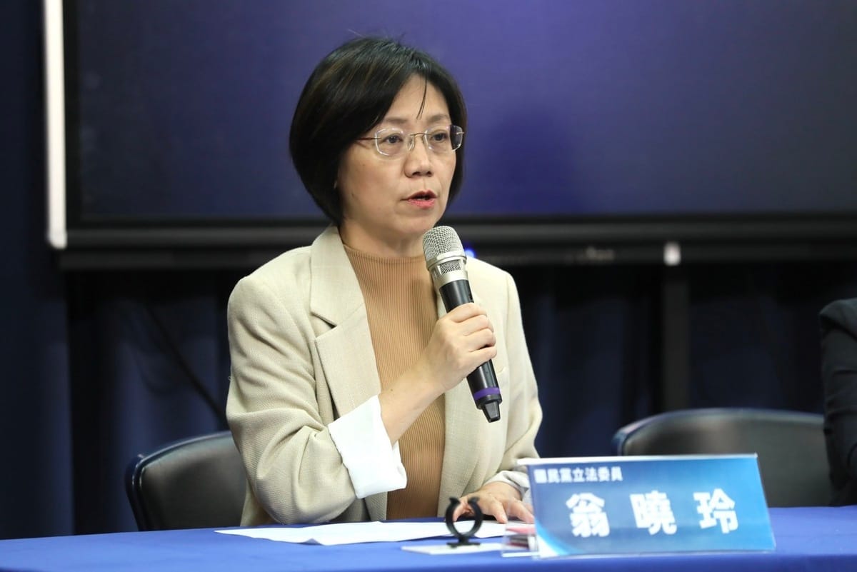 國民黨立委翁曉玲。 圖：國民黨文傳會/提供（資料照）
