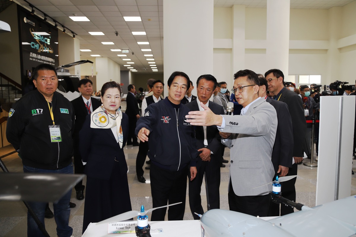 總統當選人賴清德希望台灣無人機產業能在2030年達到400億產值。 圖：嘉義縣政府提供