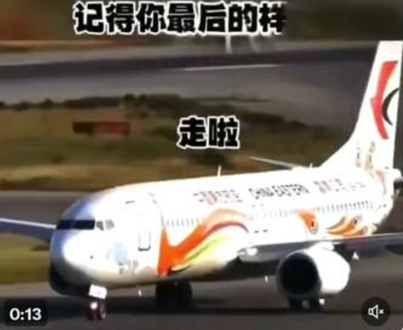 兩年前在廣西以垂直角度撞山的東航 5735 （MU5735）航班最後照片。 圖 : 翻攝自X / 谷風