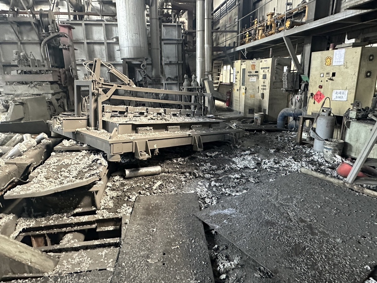 高雄市湖內某工廠工安意外現場。 圖：高雄市消防局/提供