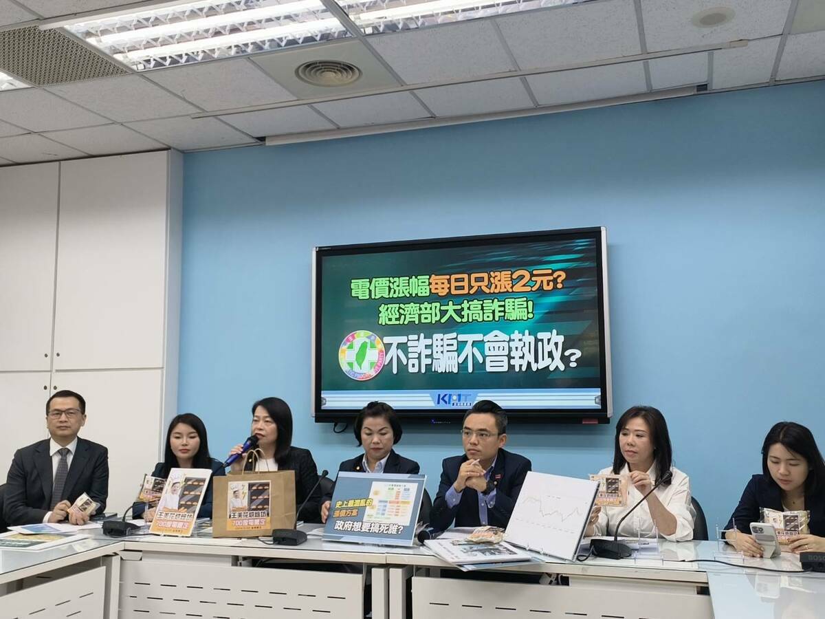 國民黨團召開記者會，痛斥經濟部活在平行時空。 圖：國民黨立法院黨團/提供