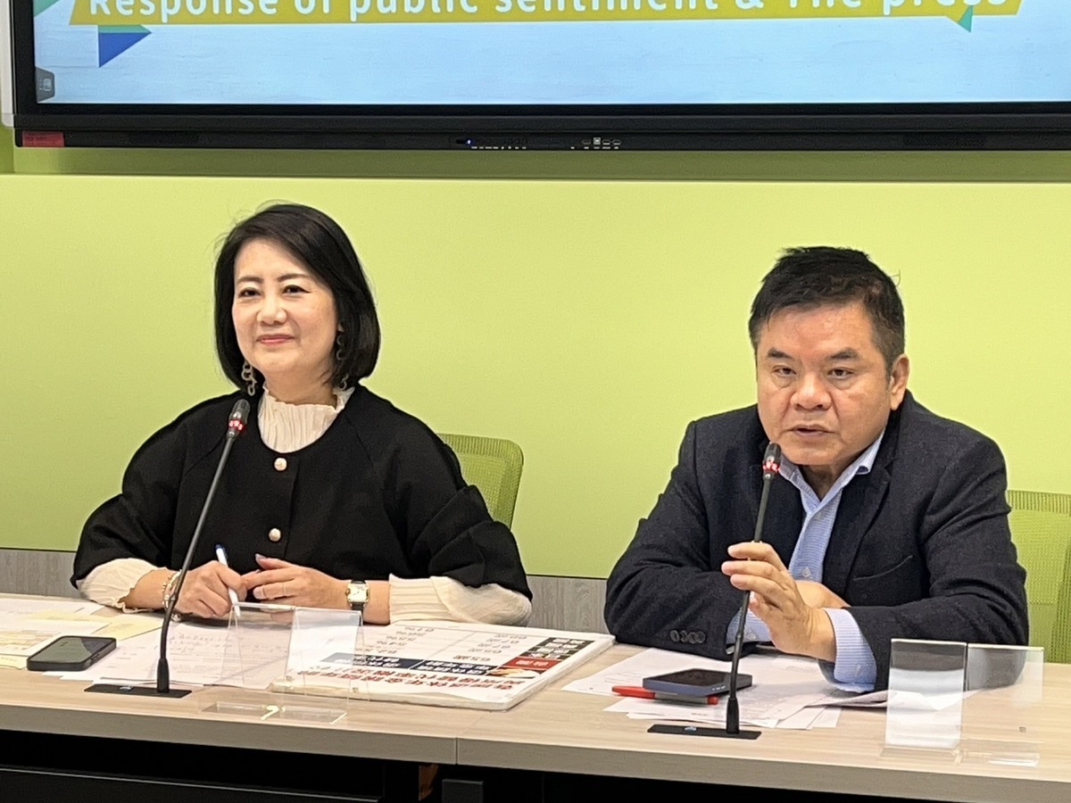 民進黨立院黨團今早針對前總統馬英九訪中提出看法。 圖：金大鈞/攝