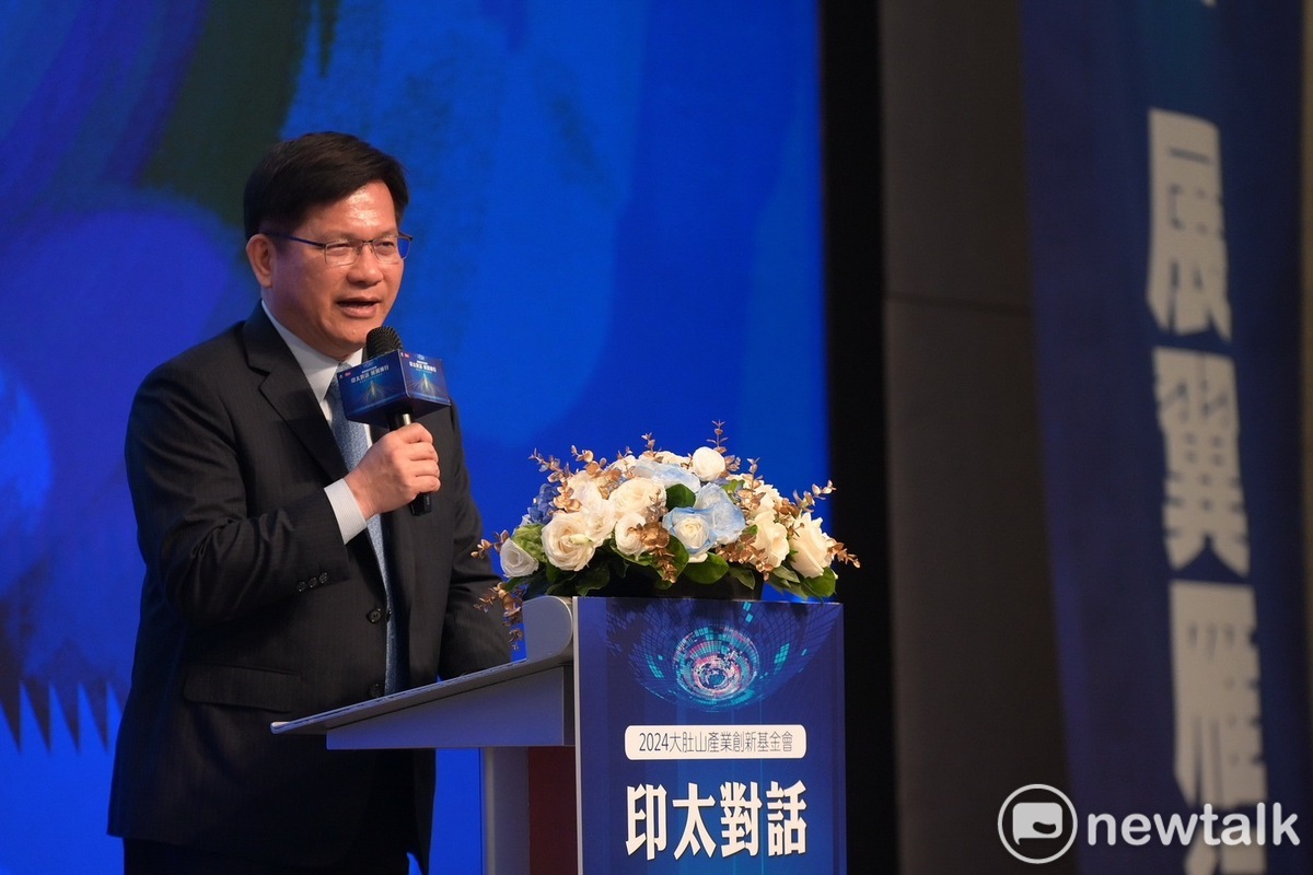 林佳龍出席「2024印太對話 展翼雁行—產業躍升全球新策略論壇」。 圖：黃宣尹攝