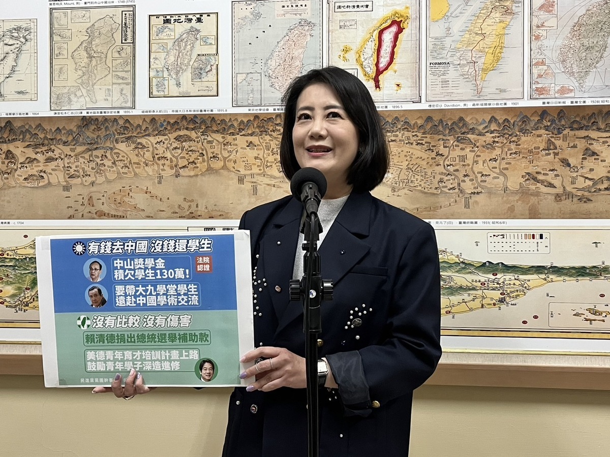 民進黨團幹事長吳思瑤批評國民黨有錢去中國，沒錢還學生獎學金。 圖：金大鈞/攝