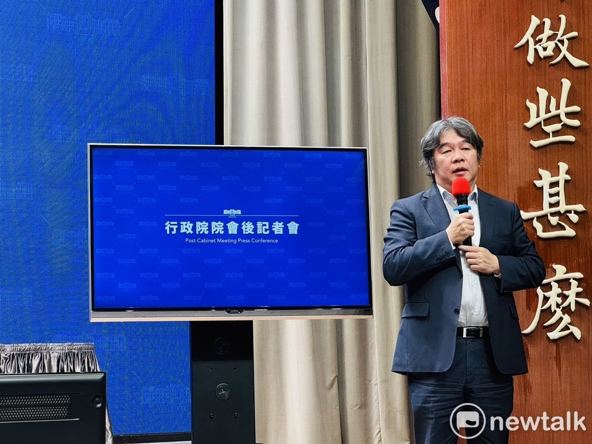 衛福部次長王必勝今（28）日列席行政院會後記者會。 圖：謝莉慧/攝