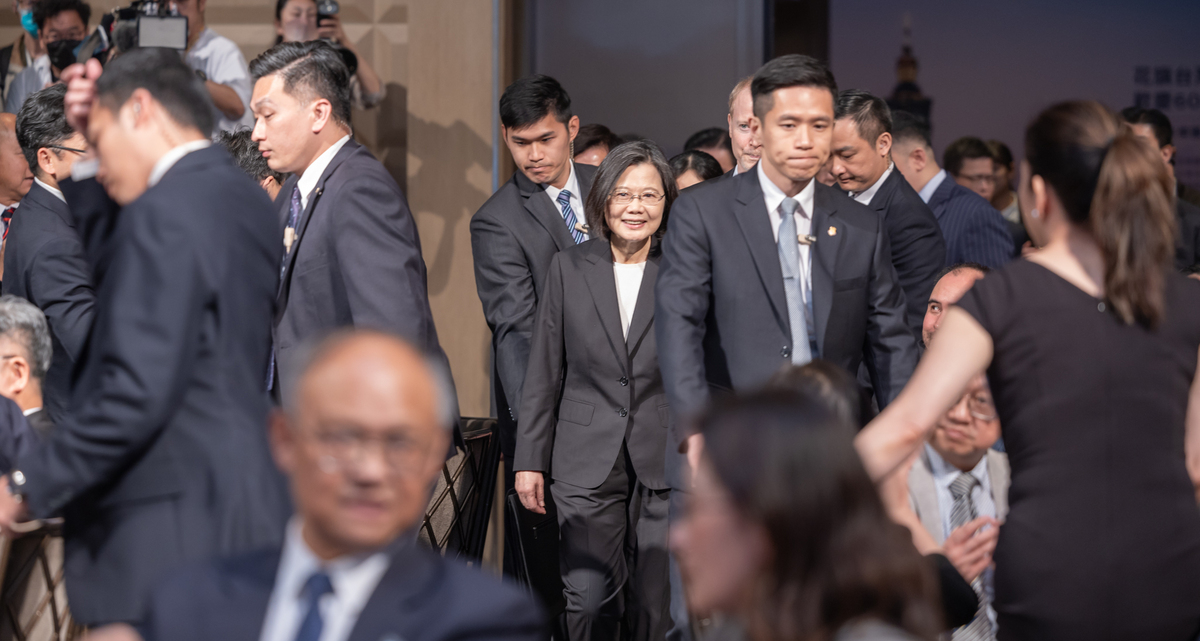 蔡英文出席台灣美國商會2024謝年飯。 圖：總統府提供