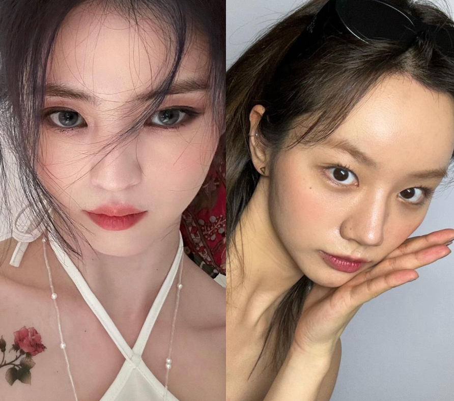 韓韶禧（左）近期被抓包，疑似開小帳攻擊惠利。 圖：翻攝自韓韶禧、惠利IG