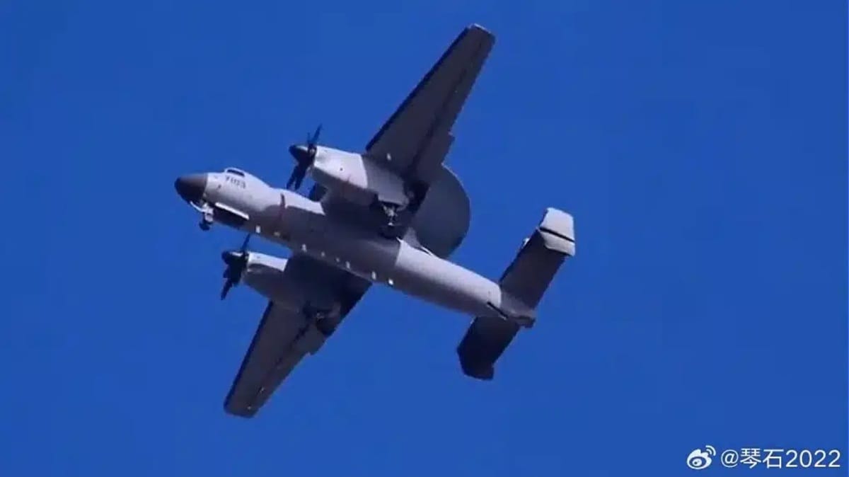 解放軍空警-600預警機。  圖：翻攝「微博」@琴石2022