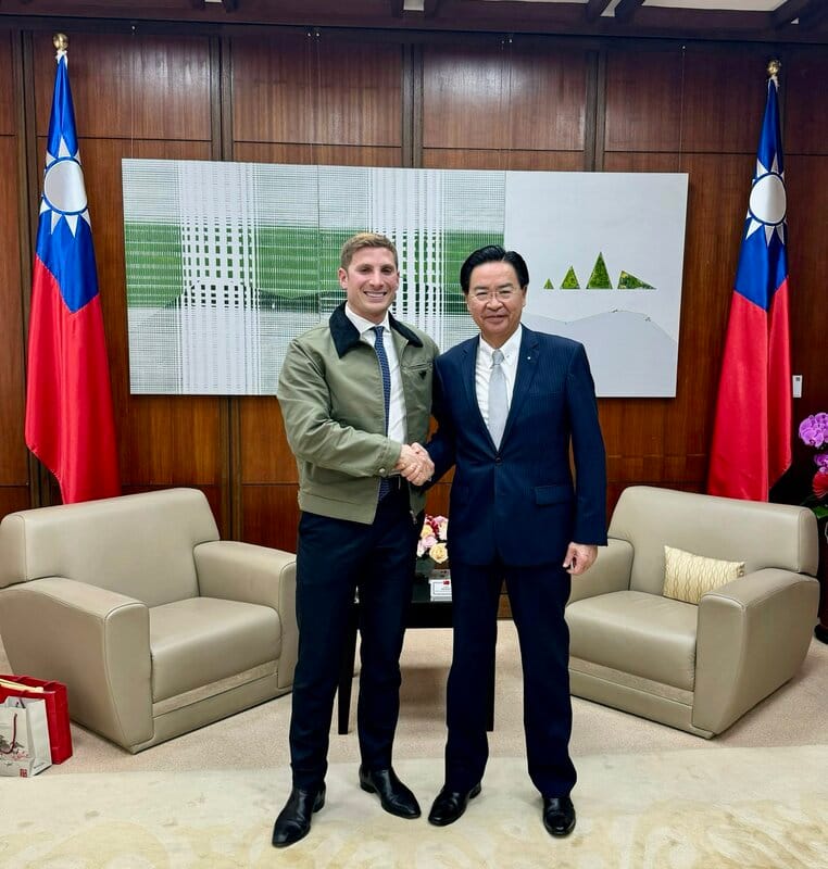 海伯格3日當天也拜訪了外交部長吳釗燮。 圖 : 翻攝自 X@jacobhelberg