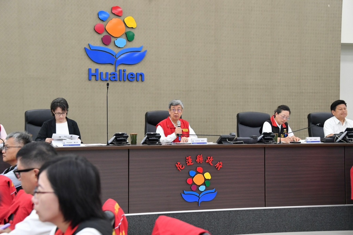 行政院長陳建仁今赴花蓮勘災。 圖：行政院 / 提供