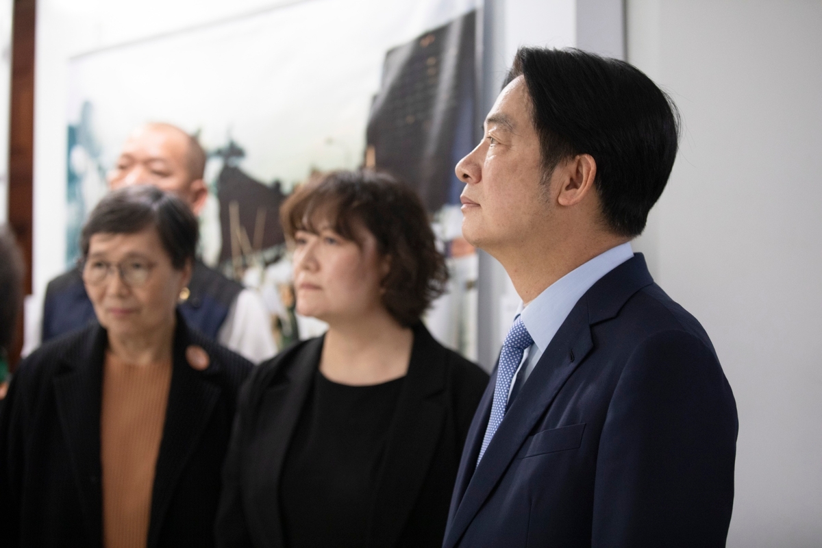 賴清德出席「100%言論自由：鄭南榕和自由時代」特展開幕記者會。 圖：總統府提供