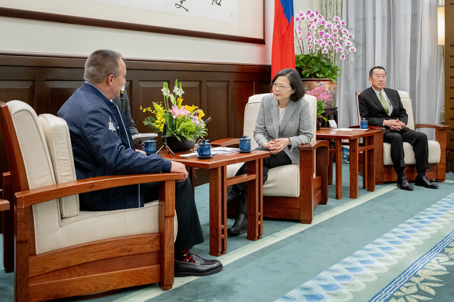 蔡英文接見美國海外作戰退伍軍人協會。 圖：總統府提供