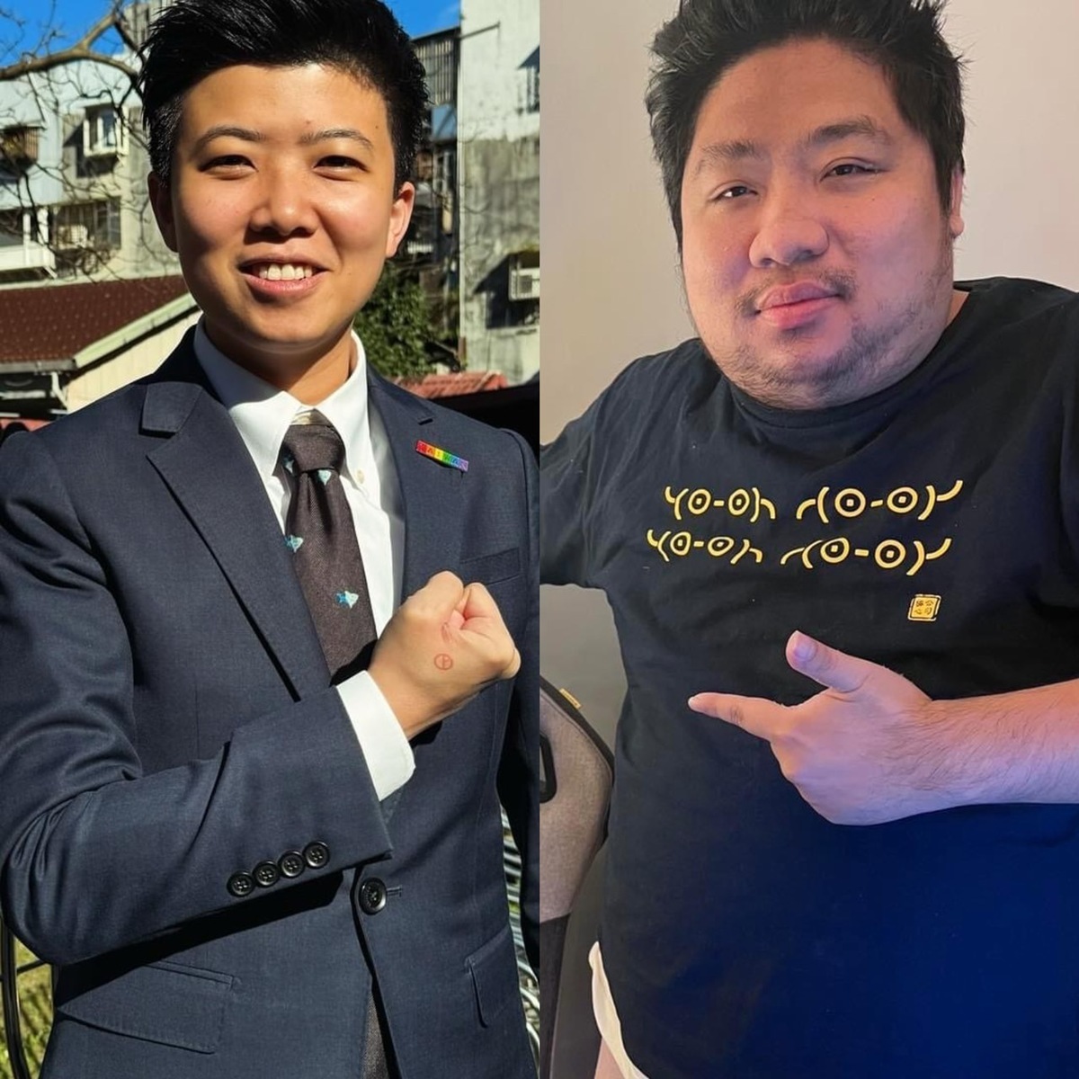 統神跟台北市議員苗博雅在直播上對質，最後苗博雅成功感化統神，統神才低頭認錯。 圖：翻攝自苗博雅、統神FB