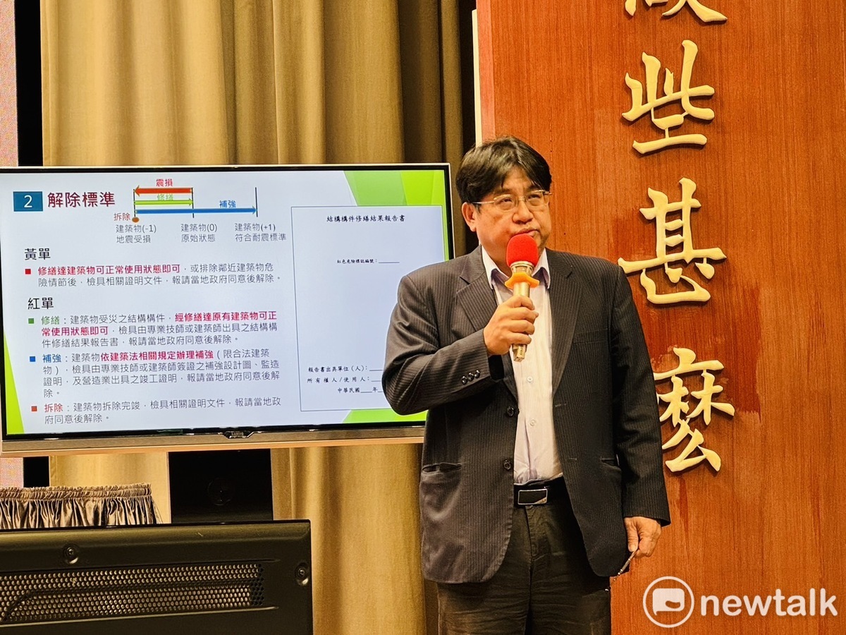國土管理署署長吳欣修今日中午列席行政院會後記者會表示，天王星大樓依建築法81條的規定必須拆除，現場要找貓咪，也要判斷是否能提供很短暫的時間讓愛貓人士進去，如果真的沒辦法，還是要考慮民眾的公共安全。 圖：謝莉慧/攝