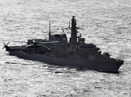 英國驅逐艦 HMS Richmond 號早在之前就撤出紅海與亞丁灣。 圖：翻攝自維基百科