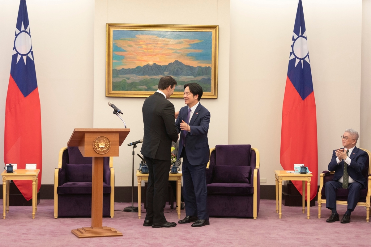賴清德接見友邦巴拉圭國會暨參議院議長訪團一行。 圖：總統府提供