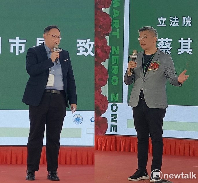 蔡其昌要鄭照新向盧秀燕反映，儘快進行市政路第三期工程。  圖：唐復年/攝 新頭殼合成