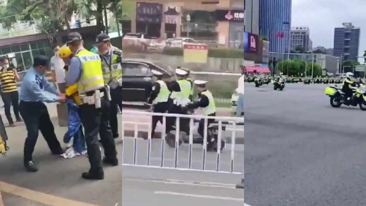 中國多省市展開了大規模排查整治電動自行車的專案行動。 圖 : 翻攝自影片（新頭殼合成）