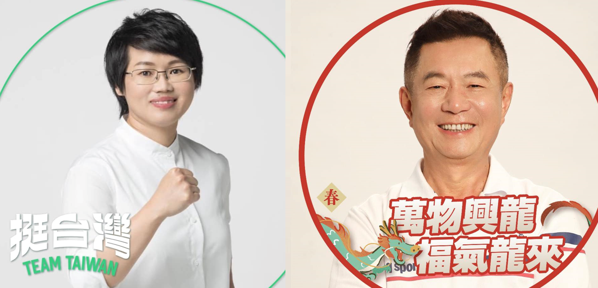 民進黨台中市主委選舉，今天再有市議員鄭功進（右）領表，市議員張玉嬿也表態會考慮參選。  圖：新頭殼合成