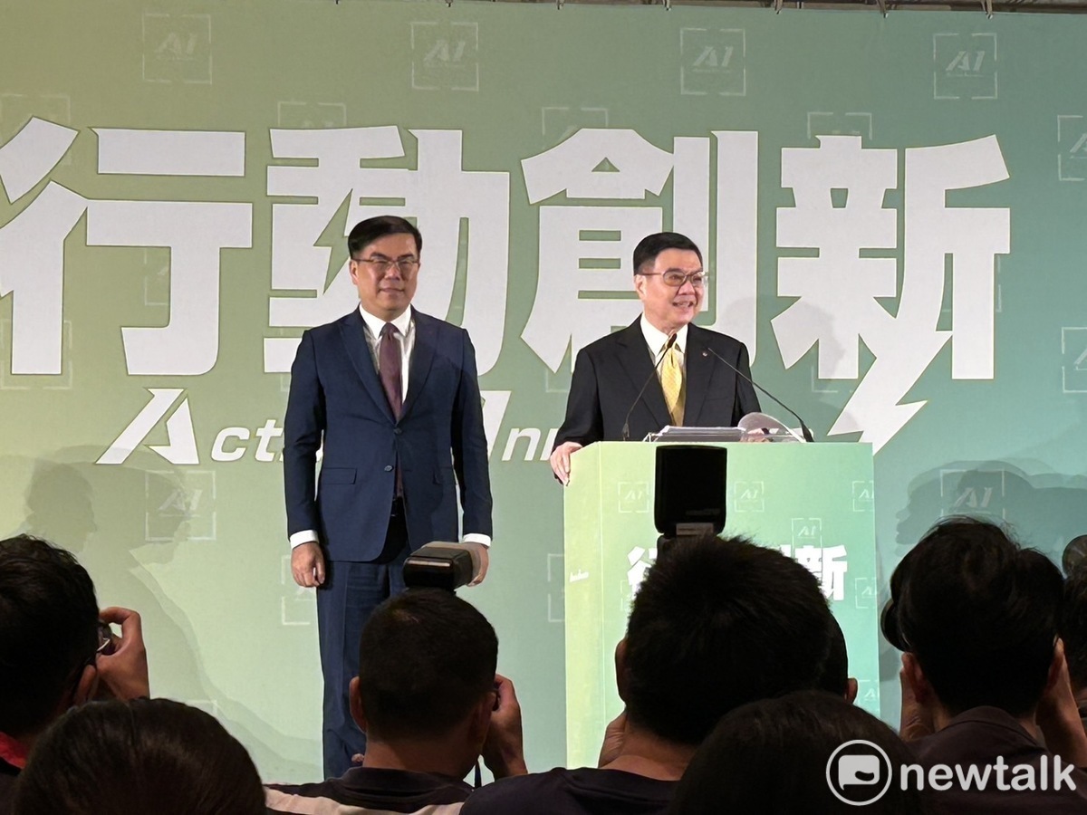 卓榮泰宣布，氣象專家彭啟明出任環境部長。 圖：黃宣尹攝