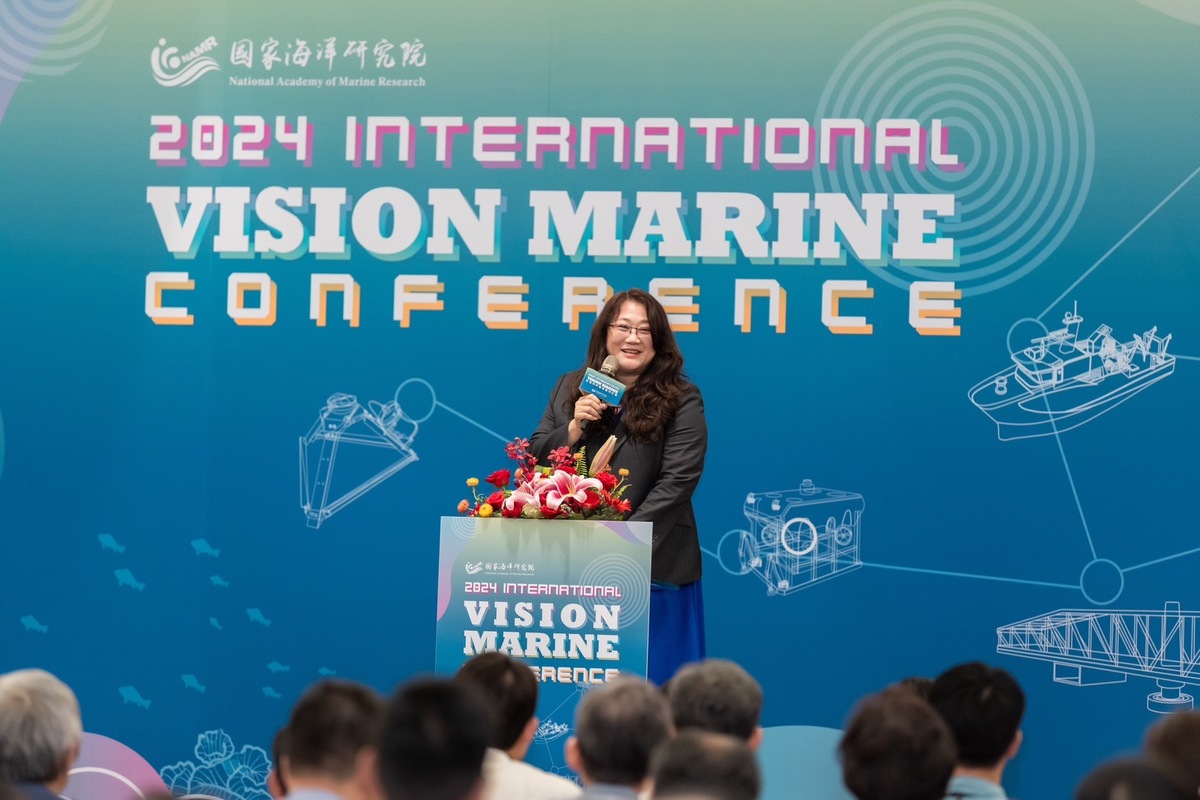 海委會副主委洪文玲開幕致詞。 圖：國家海洋研究院/提供