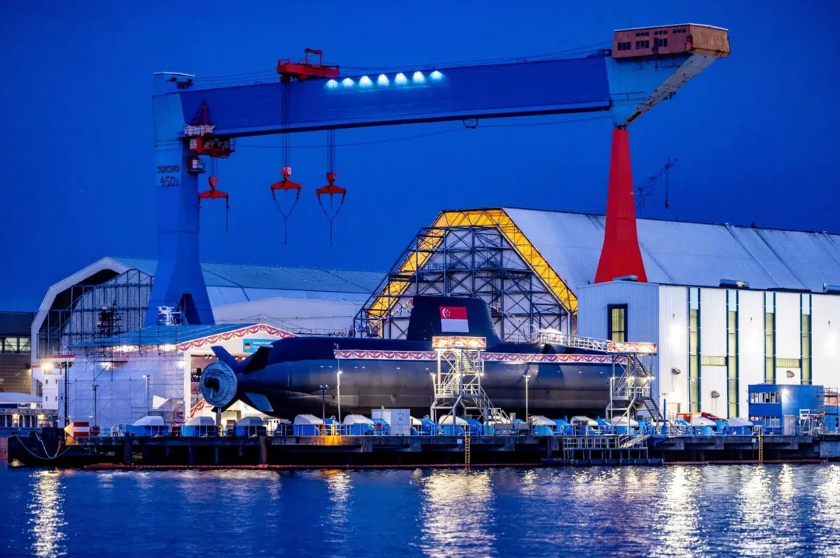 新加坡海軍向德國訂購的218SG型柴電潛艦第4艘「獨特號(RSS Inimitable)」。 圖：TKMS提供