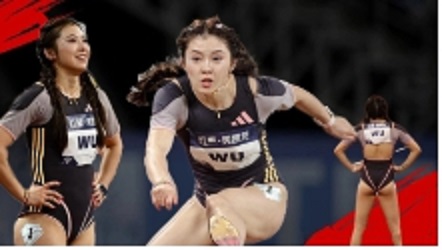中國女子田徑運動員吳艷妮在比賽中穿著因為「露很大」，還跑最後一名，遭到網友批評。 圖 : 翻攝自騰訊網