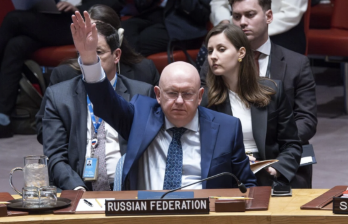 俄羅斯駐聯合國大使涅班濟亞（Vassily Nebenzia） 圖：翻攝自 環球網