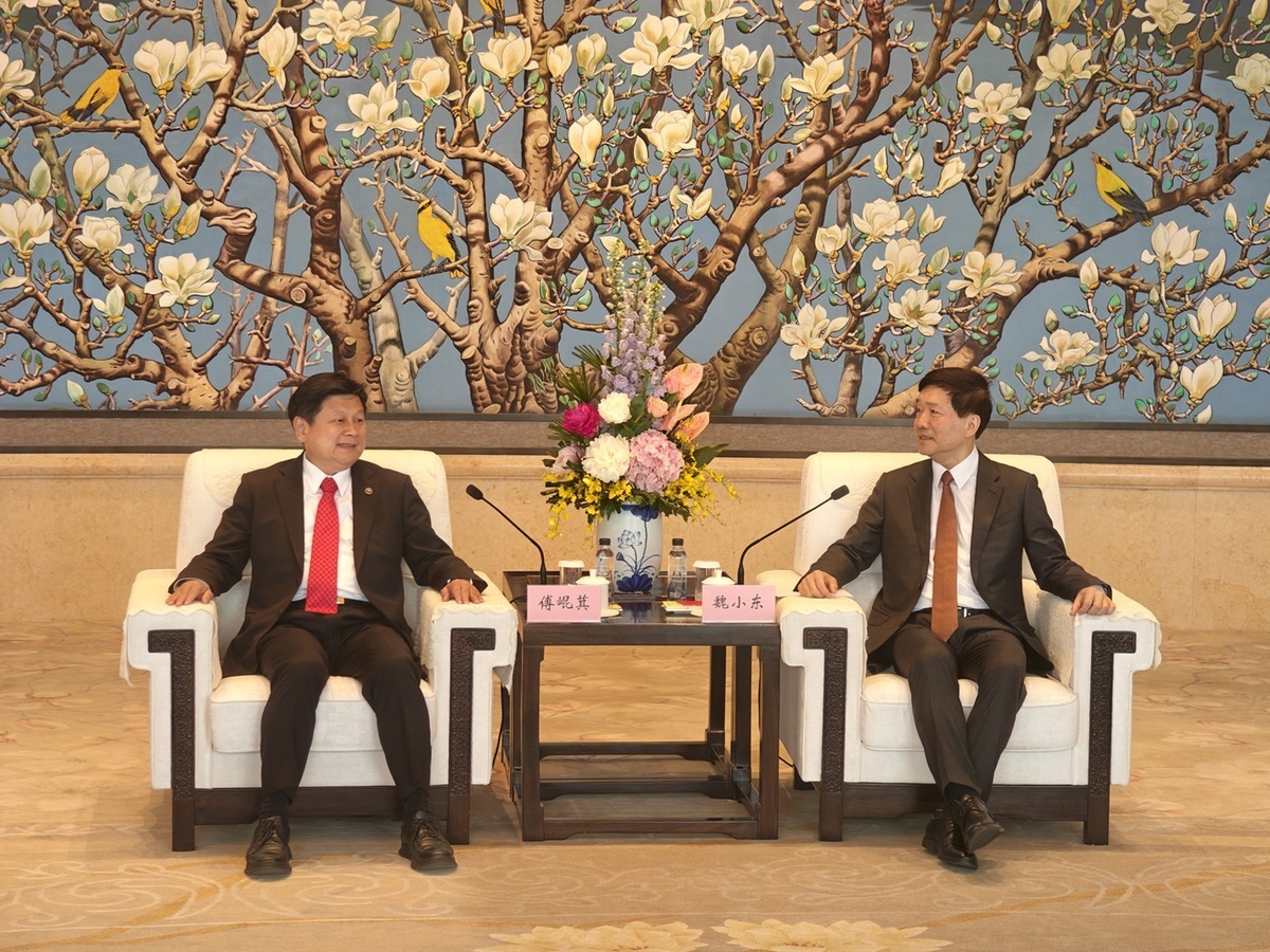 國民黨團總召傅崐萁與中國北京市政協主席見面。 圖：傅崐萁辦公室/提供