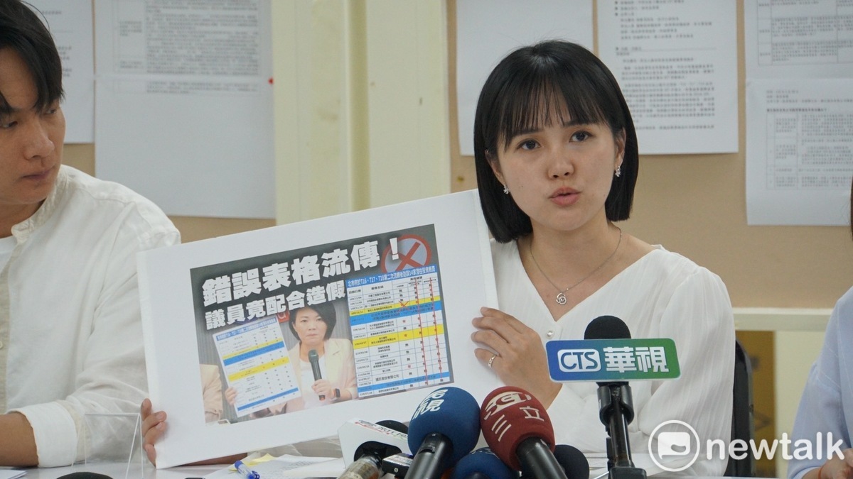民眾黨新聞部主任吳怡萱。 圖：周煊惠 / 攝