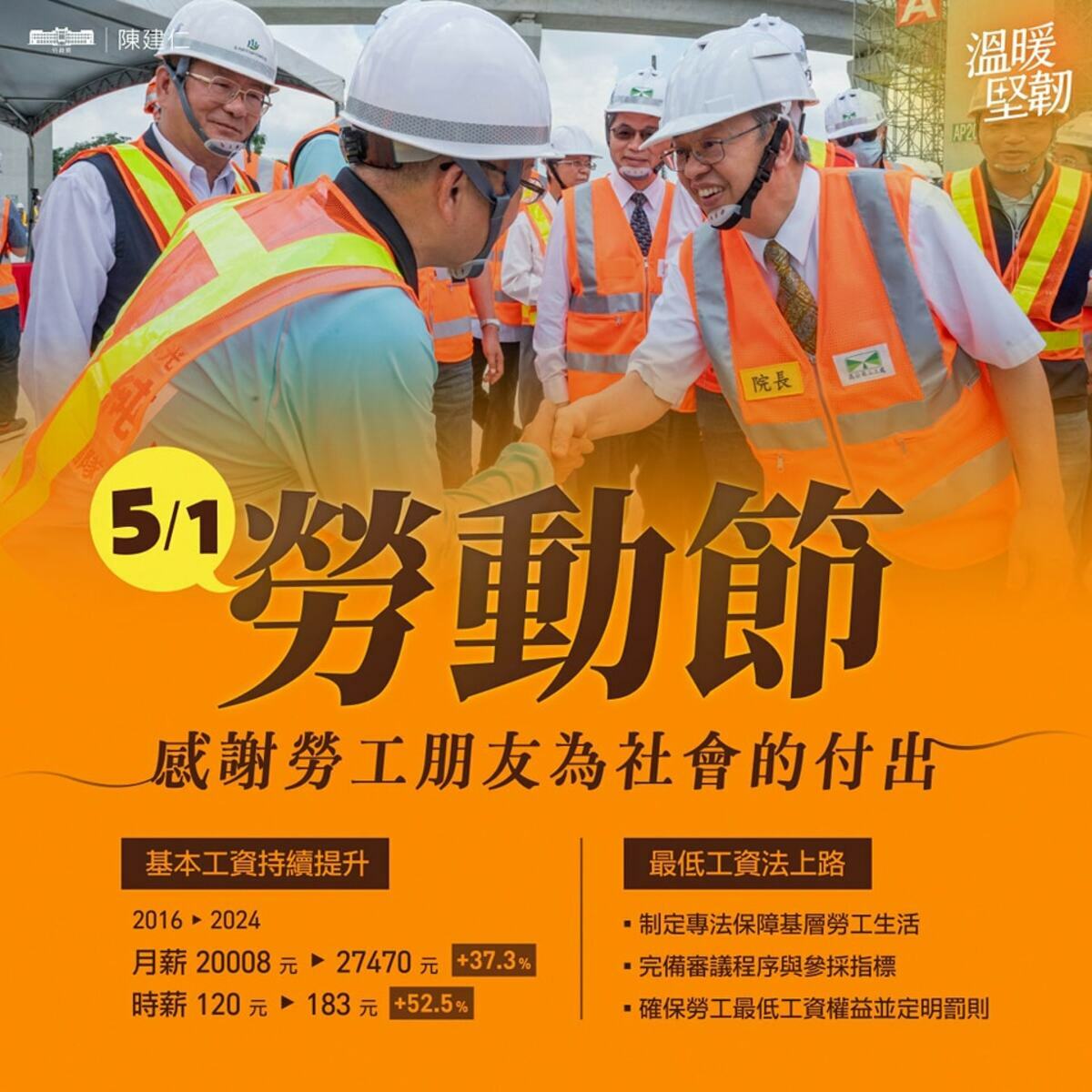 五一勞動節定心丸! 陳建仁承諾:政府絕對負責勞保最終支付