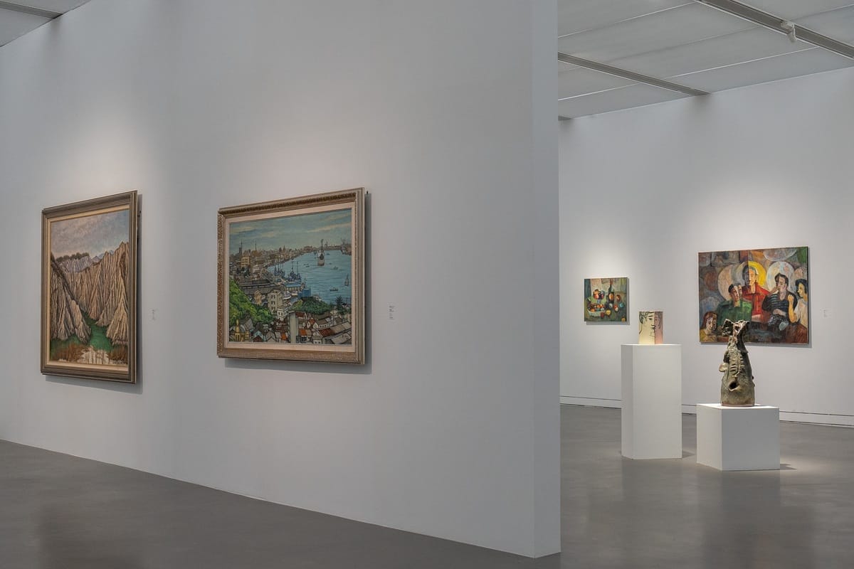 高美館《風土心-2021-2023典藏捐贈展》展場一隅。 圖：高雄市立美術館/提供