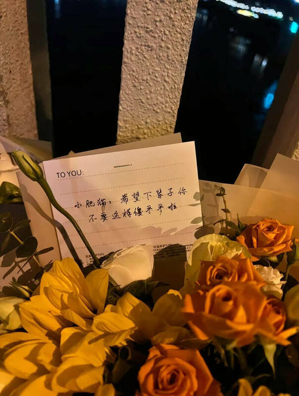一名暱稱「胖貓」的中國男子疑似遭網路上認識的女友詐騙，因而在4月11日時跳江輕生。 圖：翻攝自微博