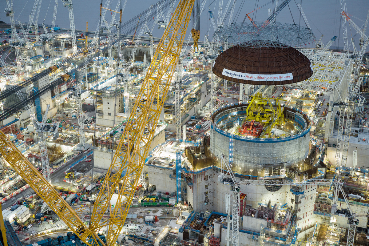 歐洲許多國家恢復用核電，圖為正在興建的英國Hinkley Point C核電廠。(示意圖) 圖：EDF能源公司官網