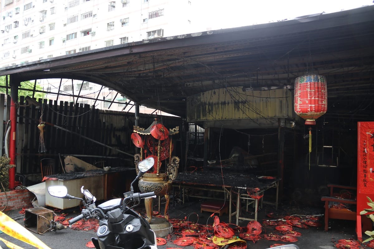 工學福德祠土地公在這裡守護里民20餘載，去年一場大火付之一炬 圖：工學福德祠/提供