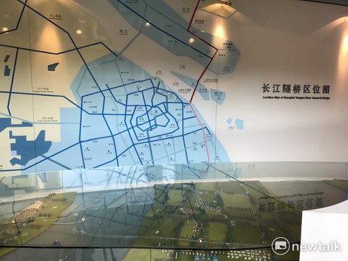 長江隧橋區位圖。 圖：周煊惠／攝