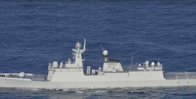 外媒報導今(3)日指出，中國海軍一艘情報蒐集艦於昨上午當地時間10點40分前後侵入日本領海。 圖: Youtube影片截圖