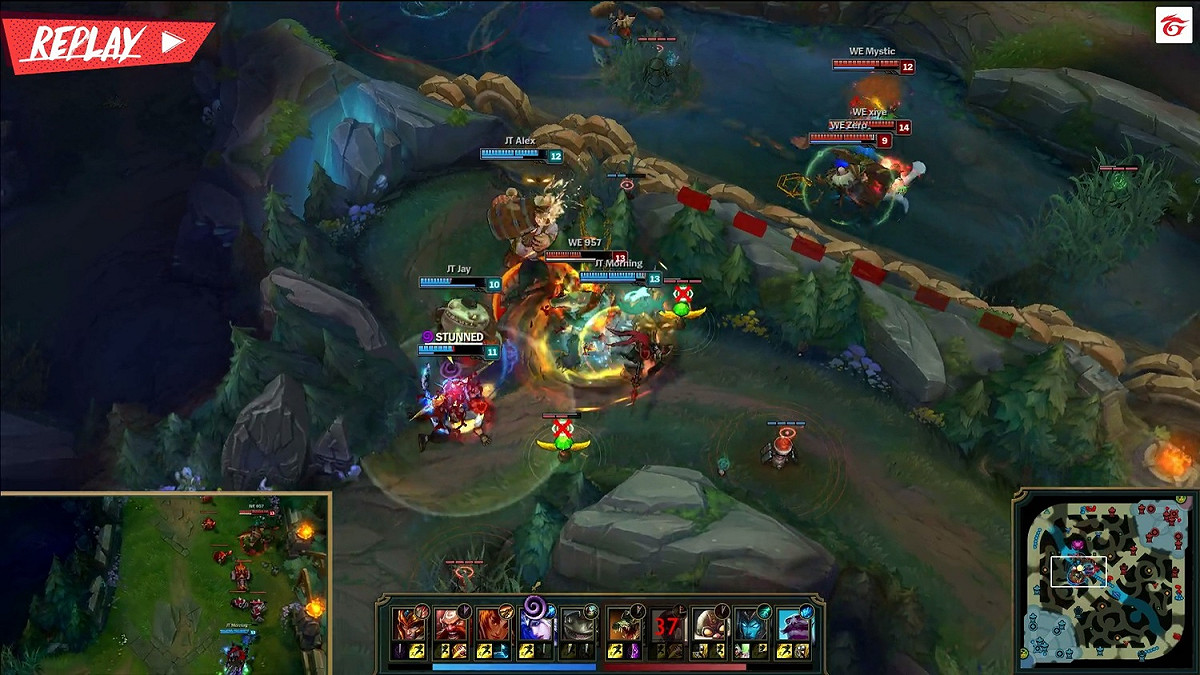 WE上路選手957以一擋百。 圖：翻攝自 Garena Twitch