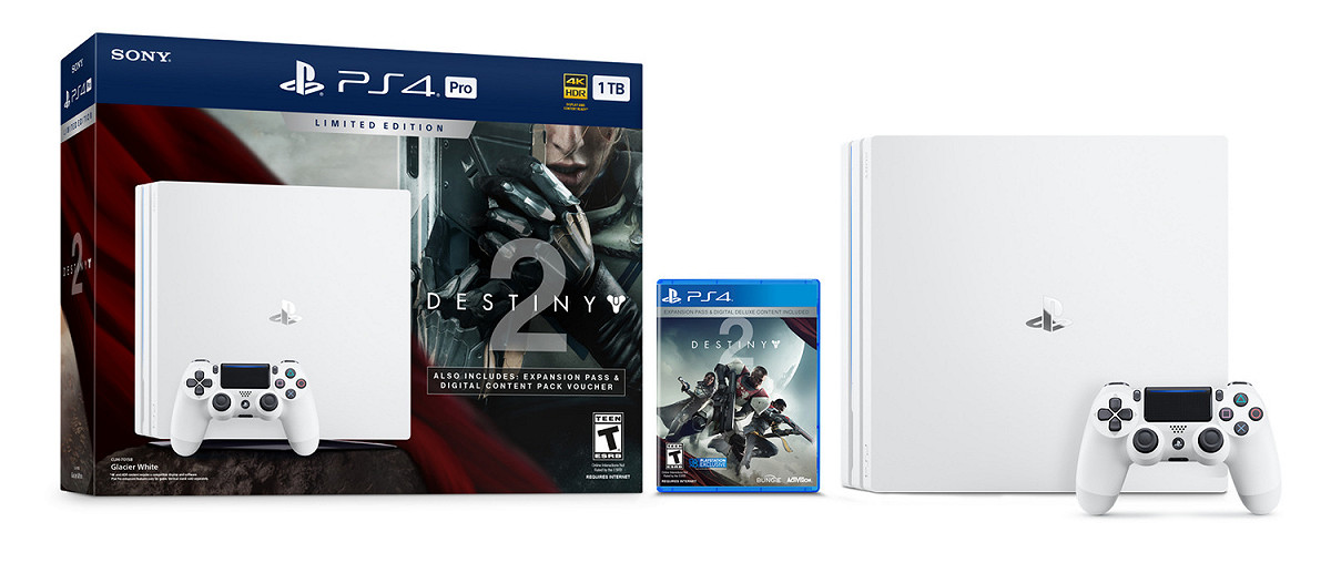 本次推出的PS4 Pro新機，將會有遊戲《天命2》的限定同捆包。 圖：翻攝自SONY