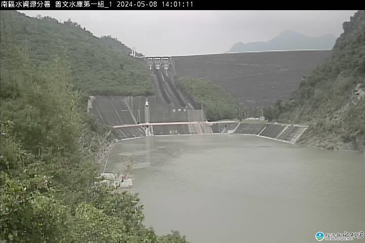 國內規模最大的曾文水庫，上游4月份累積雨量達191毫米。 圖：取自曾文水庫即時影像