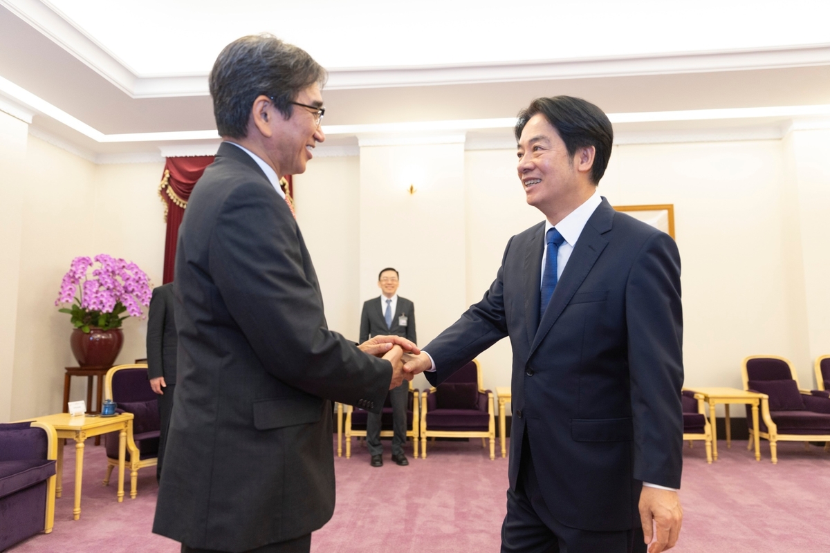賴清德接見日本前外務省大臣官房長垂秀夫。 圖：總統府/提供