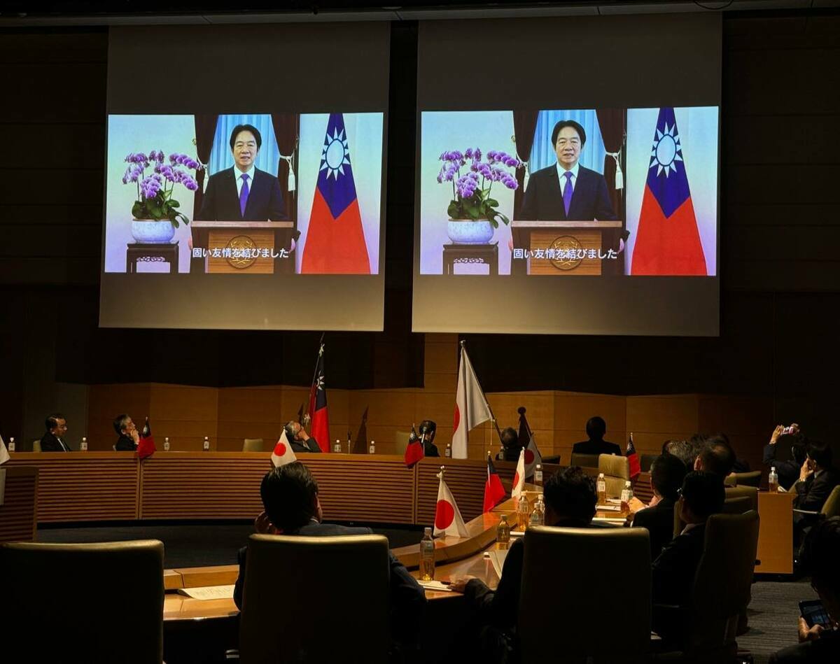 準總統賴清德也以預錄影片方式向日華議員懇談會致詞 圖：翻攝自古屋圭司臉書