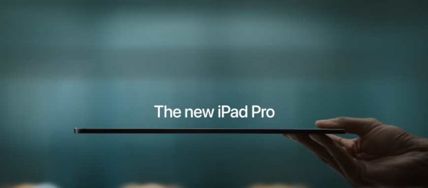 蘋果近期發表了新款 iPad Pro，搭載了 M4 晶片和 OLED 顯示器，並且發布了《Crush》宣傳影片介紹iPad Pro新功能。 圖：翻攝自蘋果Youtube