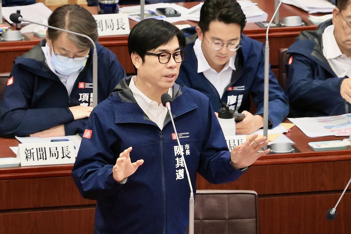 陳其邁強調大林蒲整體遷村條件優於桃園航空城。 圖 : 高雄市政府/提供