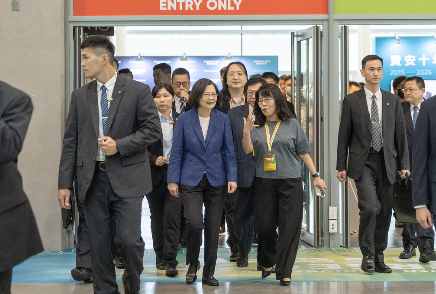 蔡英文出席2024台灣資安大會開幕典禮。 圖：總統府提供