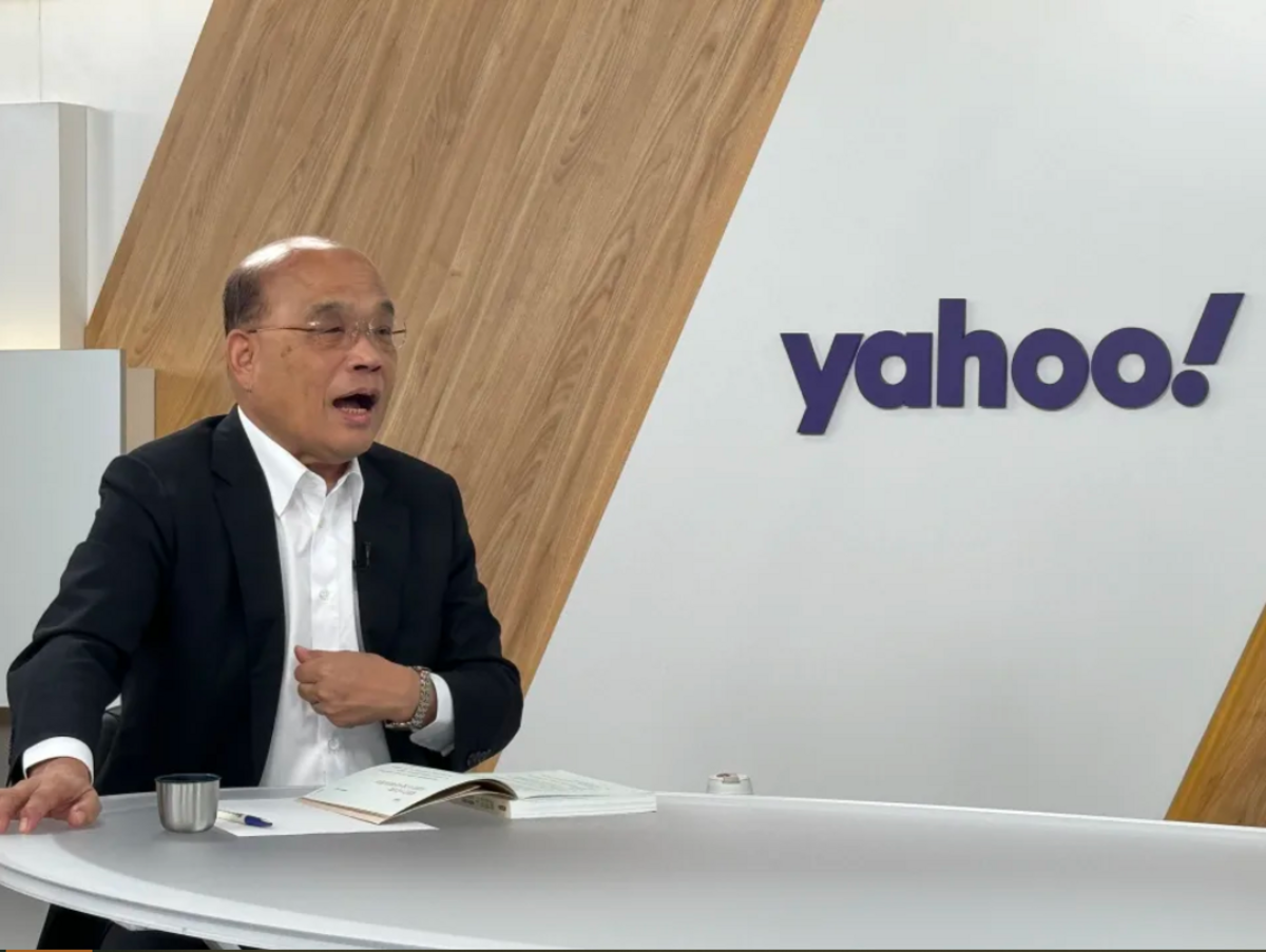 前行政院長蘇貞昌接受YahooTV網路節目《齊有此理》專訪。 圖：YahooTV提供